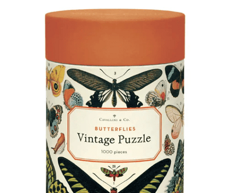 A stunning 1000-piece vintage puzzle featuring colourful butterfly illustrations — perfect for relaxing afternoons or gifting with charm.