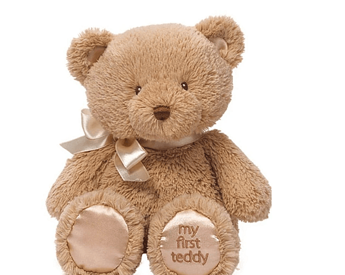 My First Teddy Tan 25 cm soft toy baby gift keepsake