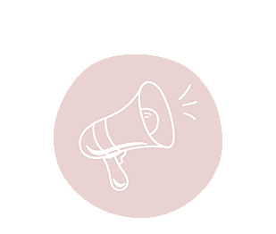 Loud haler icon to start Community Engagement text for Belle PR