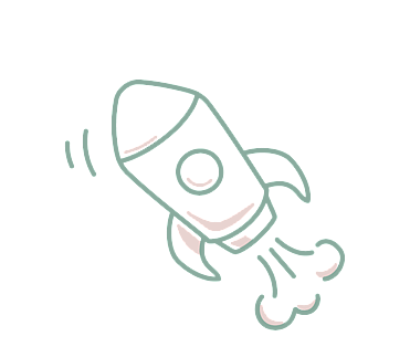 Rocketship to represent Our Mission for Belle Pr