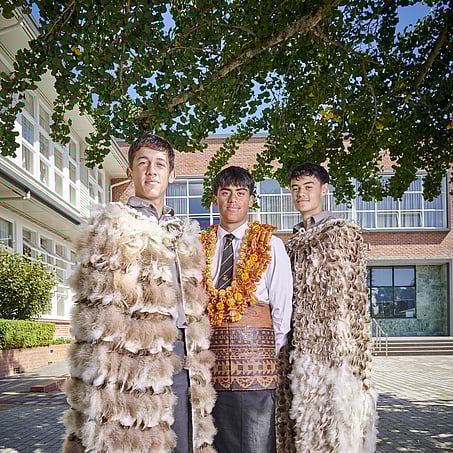 Craig Brown Photographer's portrait image of three male students