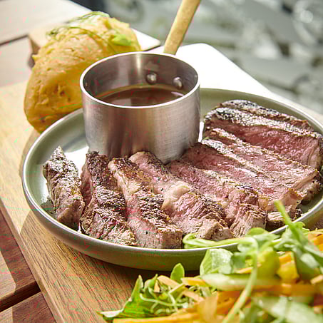 Craig Brown Photographer's studio shot of lamb dish from a restaurant