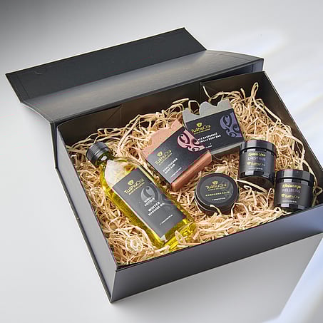 Craig Brown Photographer's product shot ot Tuahuora products in a black box