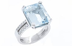 Aquamarine diamond rings, Marc Bendall, Christchurch jewellers,