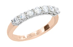 Round Brilliant Diamond wedding ring set in 18ct rose gold