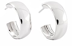 Large sterling silver hoop earrings, Marc Bendall, Christchurch Jewellers