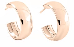 MBE-120 9ct rose gold wide hoop earrings (also available in clip)