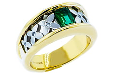 Emerald ring, gemstone rings Christchurch, Marc Bendall