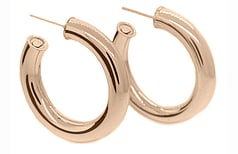 Gold hoop earrings, Marc Bendall, Jewellers, Christchurch