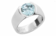 Aquamarine set in Platinum