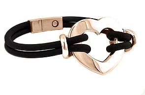 Temptme 9ct rose gold Heart Bracelet & PVC, Marc Bendall, chch jewellers