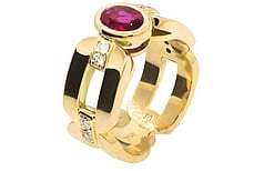 Marc Bendall ruby diamond ring, Christchurch