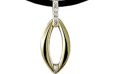 Gold diamond pendants, Marc Bendall, Christchurch jewellers
