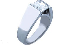 Baguette diamond set in Platinum