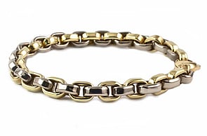 Yellow & white gold bracelets, Marc Bendall, Chch jewellers