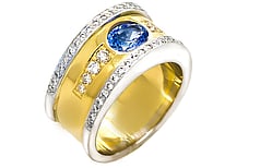 Oval sapphire dress ring  Marc Bendall christchurch