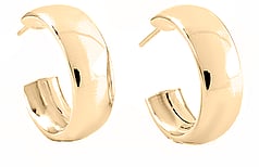Wide gold hoop earrings, Marc Bendall, Christchurch Jewellers