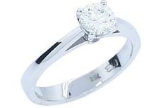 Diamond 18ct white gold solitaire ring, Marc Bendall, engagement rings, chch