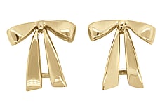Bow gold earrings, Marc Bendall, Jewellers, Christchurch