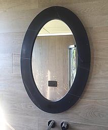Marble Frame Oval Mirror - 915 x 610mm