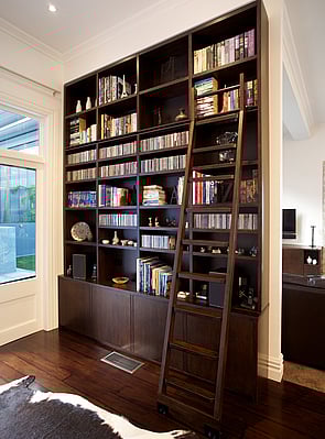 Library designed by Du Bois Design/ Photographer Jamie Cobel