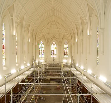 The $7M restoration of Erskine Chapel. Reopening late 2023 for events + weddings.