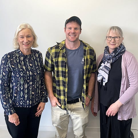 Team at Logic Physio, lead by physiotherapist Brett Crossan, collaborating and discussing patient care. Each member contributes their unique expertise and dedication to help patients achieve their rehabilitation and physical wellbeing goals.