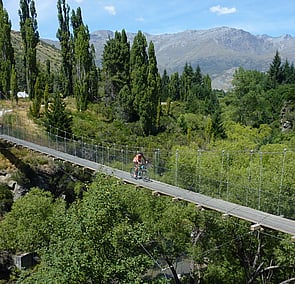 Riding the bridges Arrow River Trail.