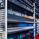 Racking and shelves - Sortimo racking and shelves provide organisation and safety.