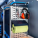 Aluminium perforated plate - The plate is standard & provides a space where accessories and tools can be fixed.