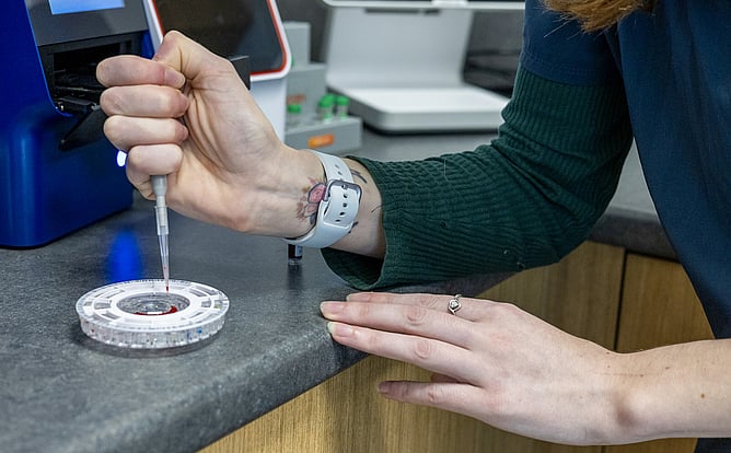 In-house testing allows us to perform blood work and other diagnostics quickly and efficiently.