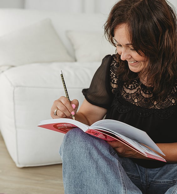 Image of Kelly, brand website designer from Creative Box drawing. Te Awamutu, Waikato, New Zealand.