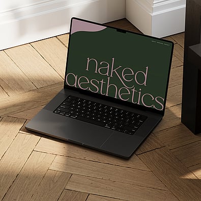  Image of Naked Aesthetics logo. Designed by Creative Box. Waikato, New Zealand. 