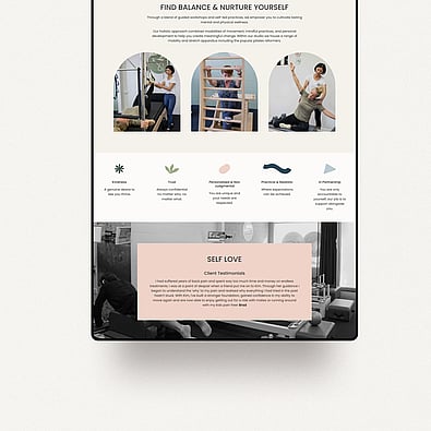  Image of Self's website. Designed by Creative Box. Waikato, New Zealand. 