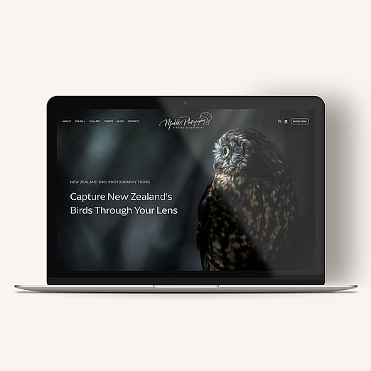 Image of Maddox Photography NZ website. Laptop mockup. Charitable Trust in Hutt Valley. Designed by Kelly at Creative Box. New Zealand.