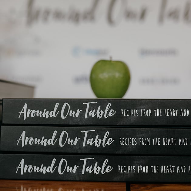 Image of school cookbook, Around Our Table. Creative Box, Waikato, New Zealand