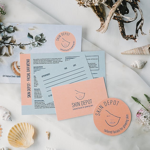 Full branding for Hamilton's skin specialist, Skin Depot. Creative Box, Waikato, New Zealand