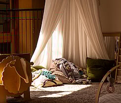 Cosy nooks with organic blankets and cushions  | Little Moa's ELC