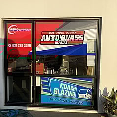 Auto Glass Repairs office window