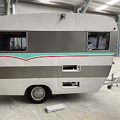 Pin striping and designs for a caravan