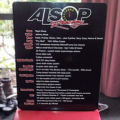 Promotional Signage for Alsop racing