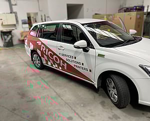 Ricoh vehicle Graphics, right side long shot