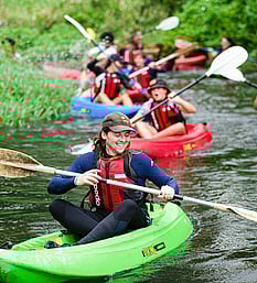 Kayak down the river at Totara Springs