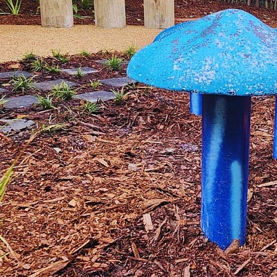 picutre of custom made 3D rubber mushroom