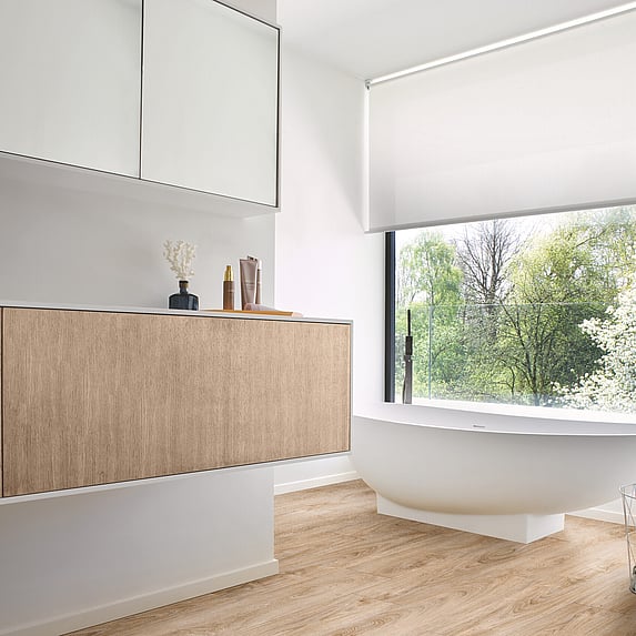 Quikstep timber flooring in bathroom