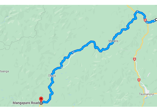 Ohura Connector Route Map