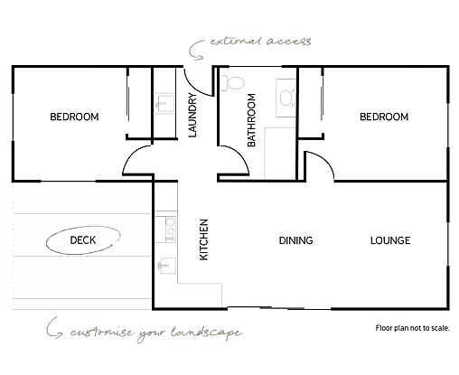 70sq transportable home plan: minimal size, maximum design. Relocatable tiny home NZ