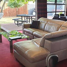 Large sofa in the living room of one of the De Vine Martinborough homes