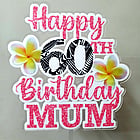 Custom Island style printed acrylic cake topper