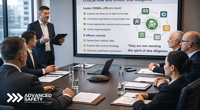 Officer Due Diligence, Critical Risk, Advanced Safety